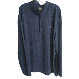 Callaway Quarter Zip Pullover Men's 2XL Blue Heathered Golf Athletic Activewear